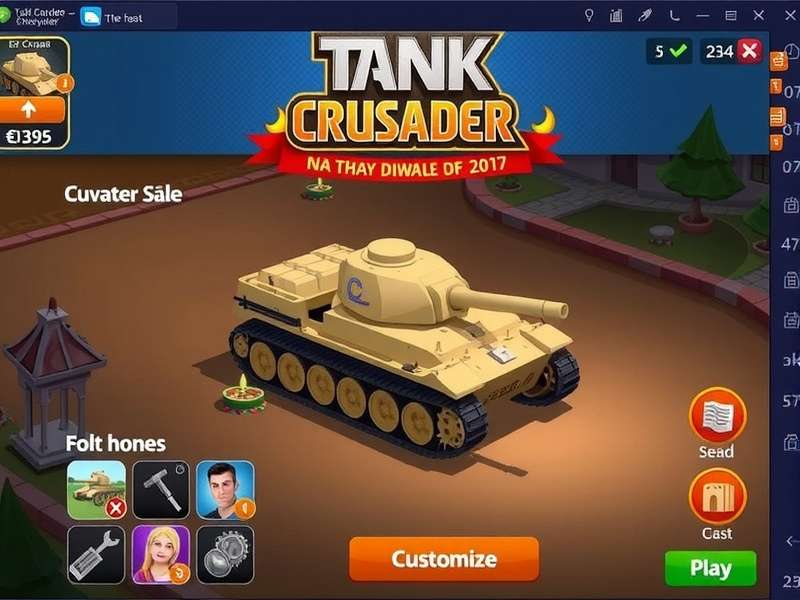 Tank Crusader Customization Screen
